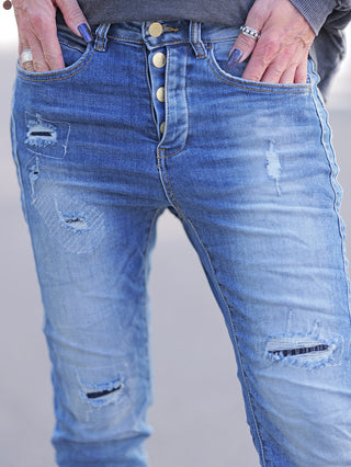 S. ICON 7/8 Cosmopolitan Jeans destroy