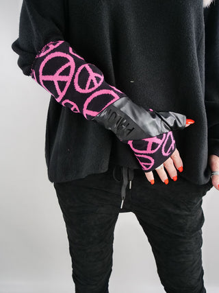Philo Stulpe Peace Leder black/pink