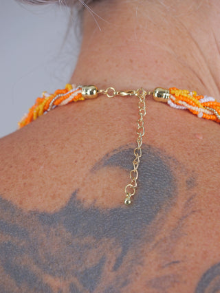 OFF#DLY Flechtkette oange/gelb