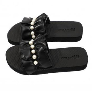 Moo ílo Bandage black Flip Flop mit schrittdämpfender, flexibler Sohle und fester Untersohle für Komfort. Verpackt in einer hochwertigen Neopren-Clutch. Limitierte Auflage, hergestellt aus Gummi.