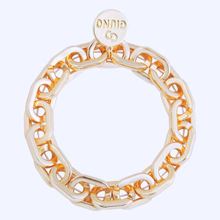 OFF#DLY Gliederarmband gold matt