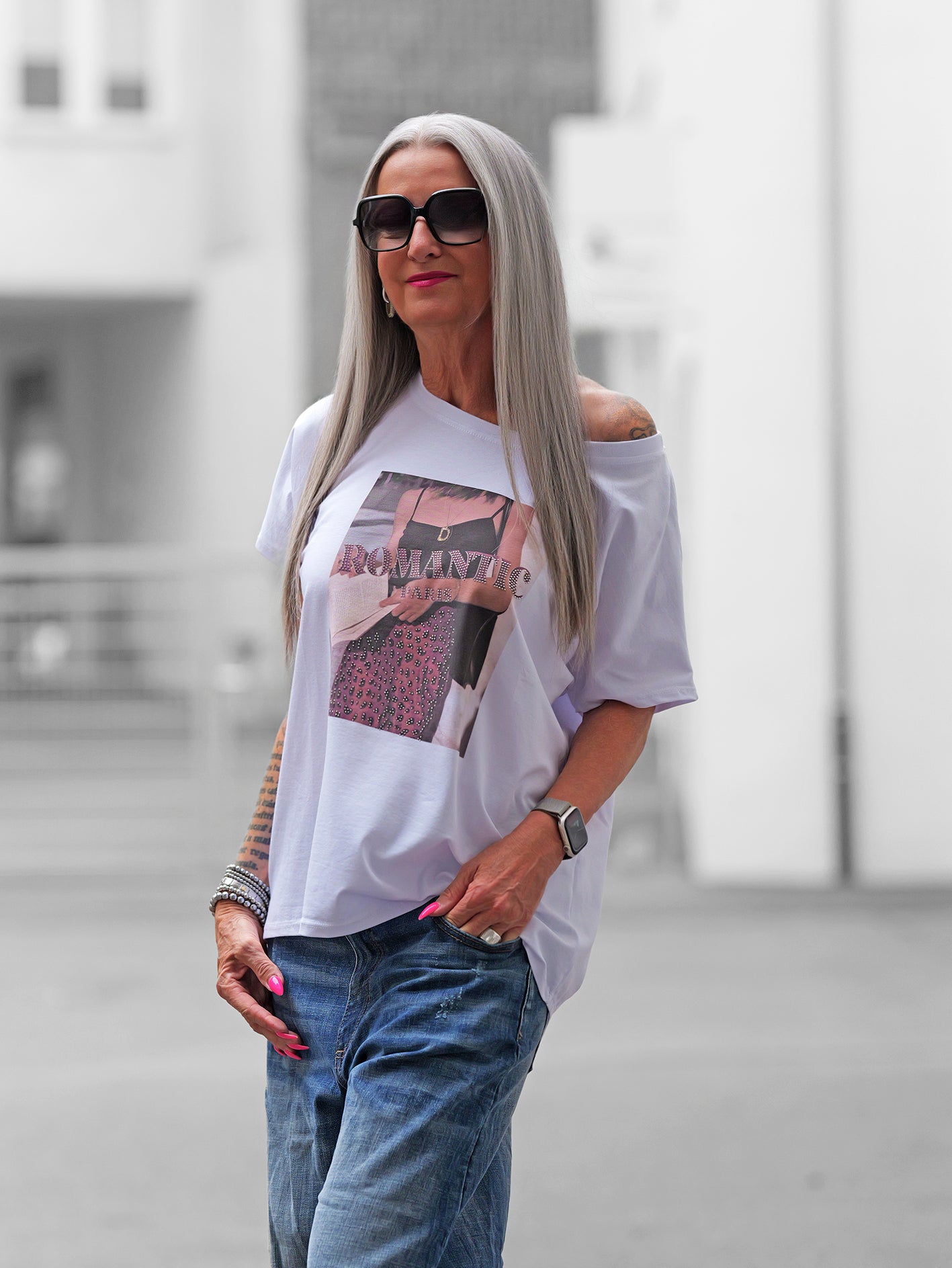 Off dly tee romantic white offline
