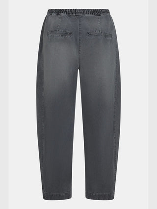 Penn&Ink Denim WZ25811 grey, Barrel-Jeans mit elastischem Bund, zwei dekorativen Gesäßtaschen, leicht konisch zulaufendem Bein und verstellbarem Saum, ideal für entspannte Alltagslooks.