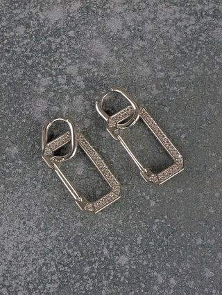 OFF#DLY Ohrschmuck Einhänger silber