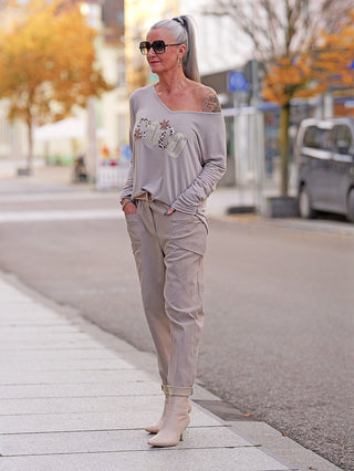 OFF#DLY Pant Bora taupe