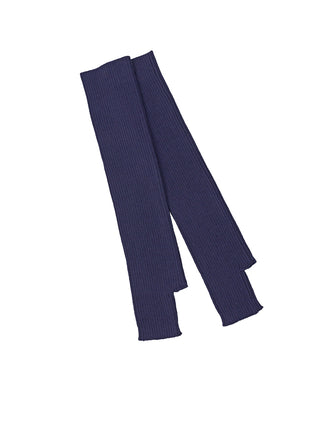 OFF#DLY Armstulpen marine: Navy-blaue, gerippte lange Armwärmer, ca. 38 cm, aus 5% Kaschmir-Mischung, ideal für kühle Tage. Perfekt als stilvolle Ergänzung für jedes Outfit.