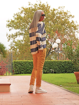 OFF#DLY Pulli Bea blue/beige