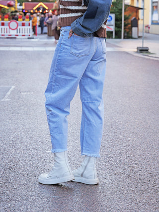 OFF#DLY Wide Leg Denim lightblue