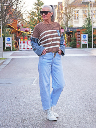 OFF#DLY Wide Leg Denim lightblue