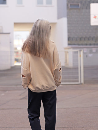 LIV BERGEN Sweater Sky Sleeve nature