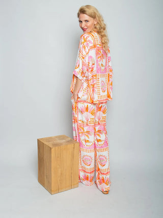 Emily Damenbluse 156844 orange/pink