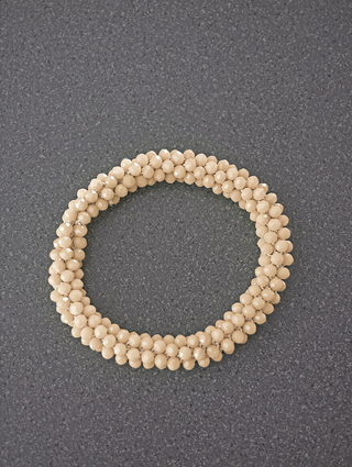 OFF#DLY Perlarmband beige