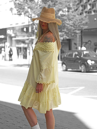 OFF#DLY Kleid Rabea yellow
