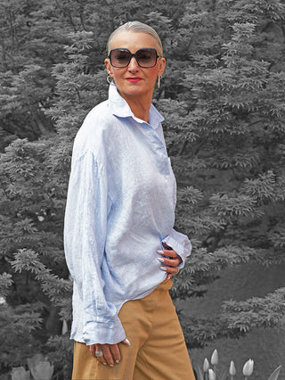 OFF#DLY Bluse Fiona lightblue