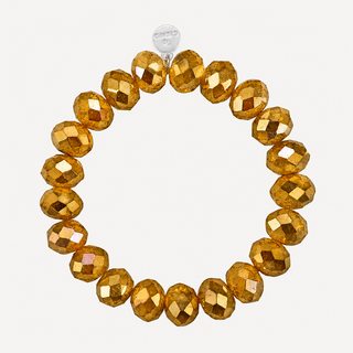 OFF#DLY Kristallperlenarmband gold