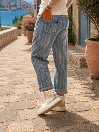 OFF#DLY Stripes Denim midblue
