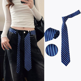 OFF#DLY Krawatte stripes blue