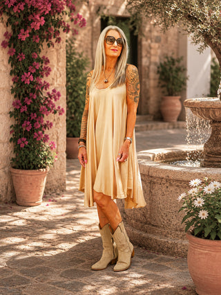 OFF#DLY Kleid Livorno beige