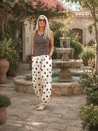 OFF#DLY Pant Dot´s beige