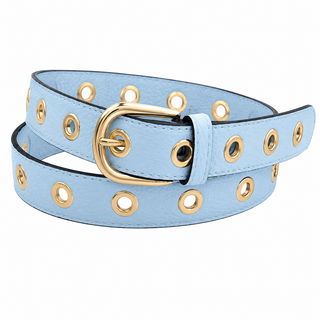 OFF#DLY Ledergürtel Stud lightblue