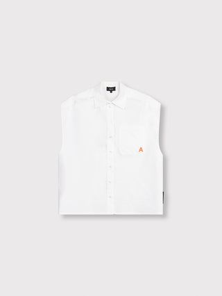 ALIX Sleeveless Bluse soft white