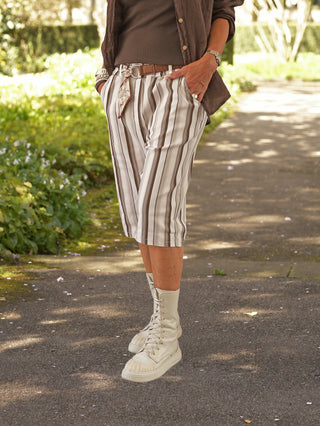 OFF#DLY Short Gloria Stripes white