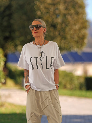 OFF#DLY Tee Style white