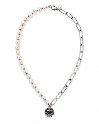 OFF#DLY Kollier AGS silver Perle