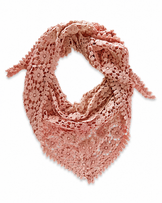 OFF#DLY Dreieck Tuch Häkel pink