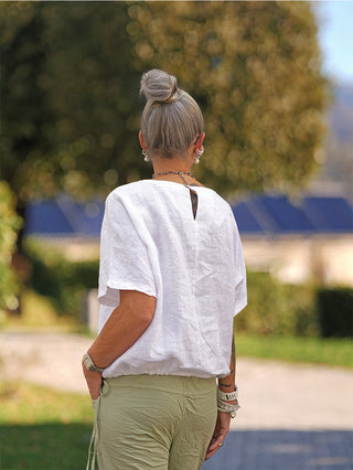 OFF#DLY Linenshirt Bagno white