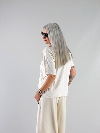 OFF#DLY Tee Vikky beige/rosa Dots