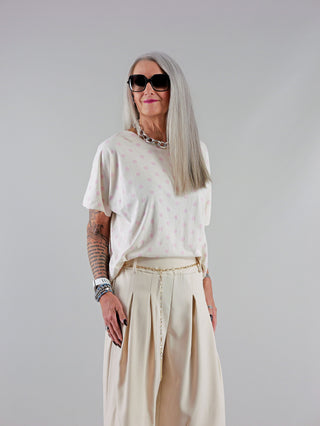 OFF#DLY Tee Vikky beige/rosa Dots