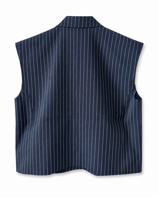 ALIX Striped Waistcoat navy