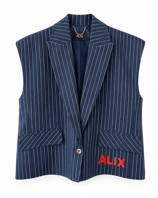 ALIX Striped Waistcoat navy