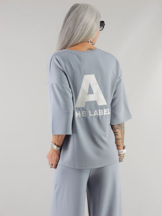 ALIX Scuba V Neck Top lightgrey