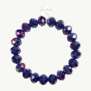 OFF#DLY Kristallperlenarmband dark blue
