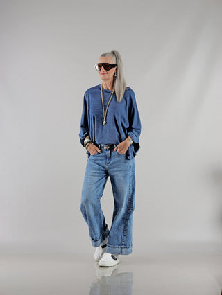 OFF#DLY Wide Leg Denim Didda midblue