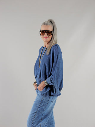 OFF#DLY Longsleeve Rita blue