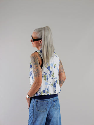 OFF#DLY Weste Erni white/blue