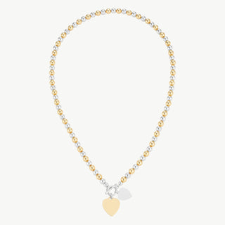 OFF#DLY Kette Lang Herz gold/silber