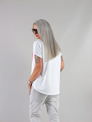 OFF#DLY Tee Kiss white/red