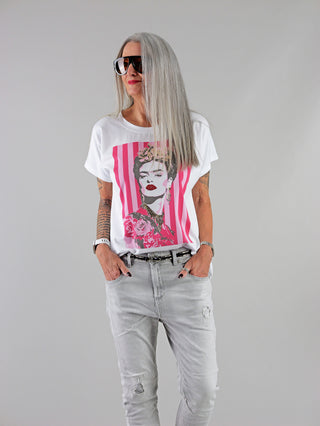 OFF#DLY Tee Kiss white/red