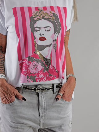 OFF#DLY Tee Kiss white/red