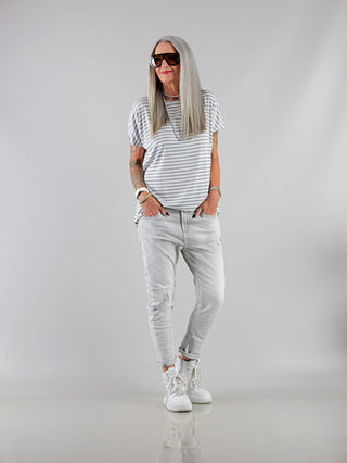 OFF#DLY Destroy Denim Kira grey