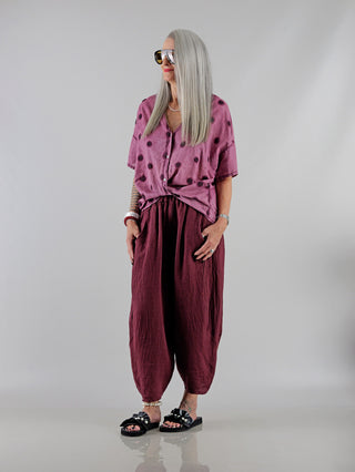 OFF#DLY Linen Pant bordeaux