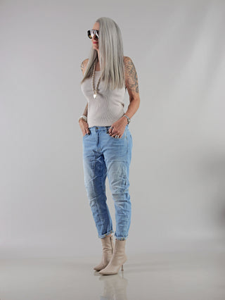 OFF#DLY Destroy Denim Diggy lightblue