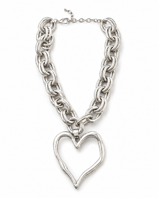 OFF#DLY Kette Big Heart silver
