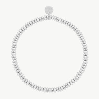 OFF#DLY Elastc Armband silver shiny