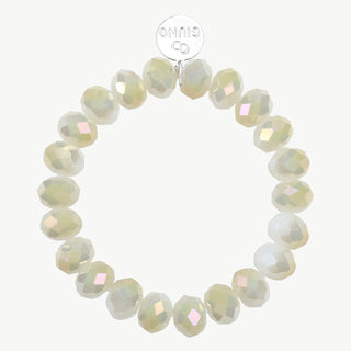 OFF#DLY Kristallperlenarmband white