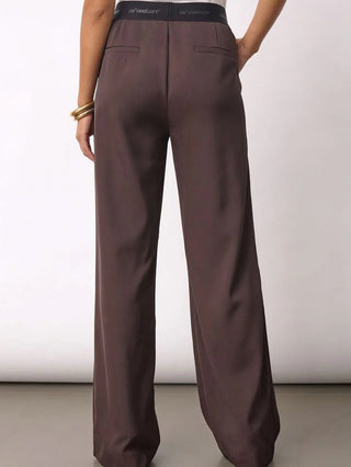 Co´Couture Alini Logo Pant dark brown
